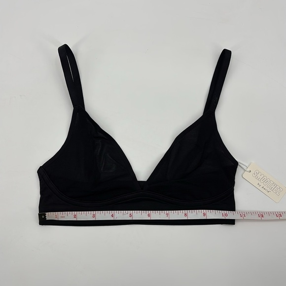 Aerie Smoothez sheer mesh lightweight Black Women's Bralette size XS NWT - Picture 12 of 14